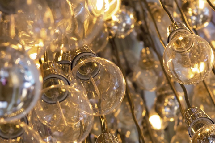 Light Bulbs, some on and some off