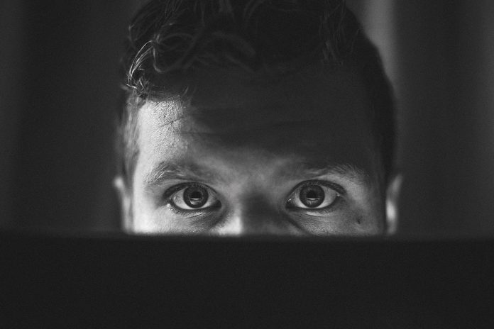 laptop, eyes and technology