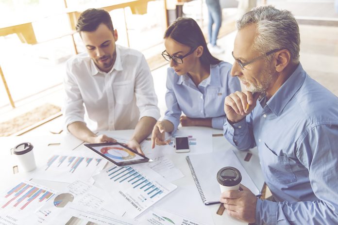 Business people working together