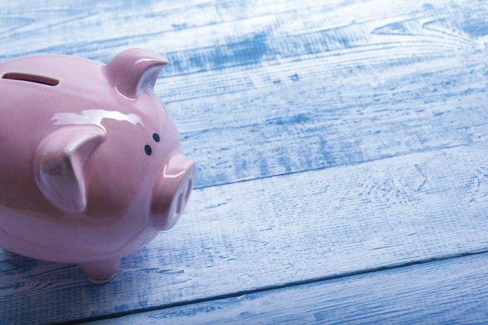 piggy bank. business, finance, investment and saving concept. Copy space for text
