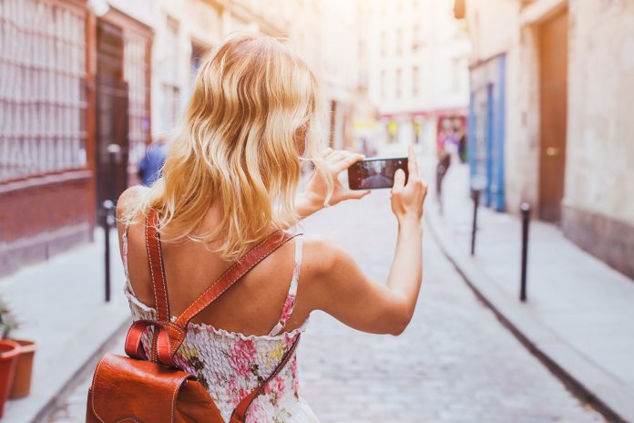 tourist taking photos